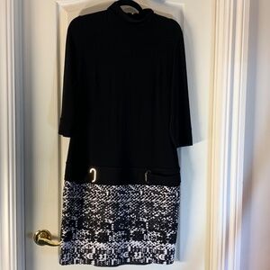 Joseph Ribkoff – Black & White Patterned Dress